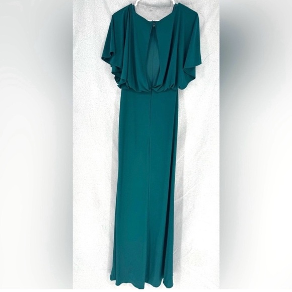 Anthropologie BHLDN “Lena” Teal green Maxi Dress with Slit - Picture 5 of 8